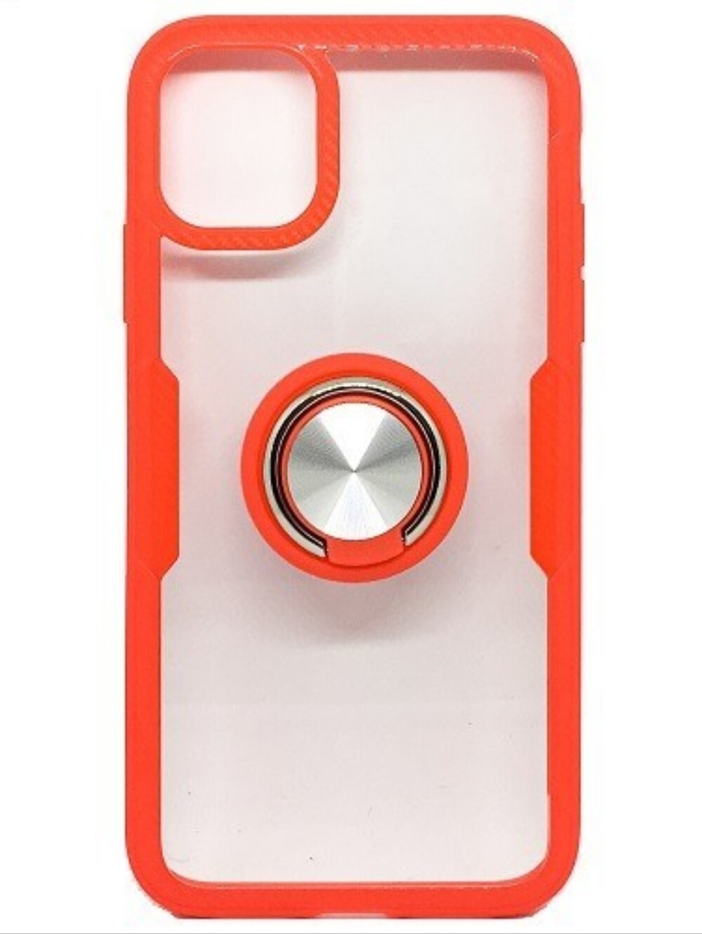 Orange & Clear With Silver Kickstand Case For iPhone 12 Pro/ProMax